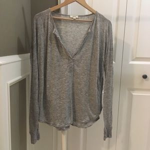 Wilfred long sleeve jersey v neck